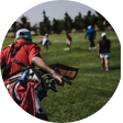 Group of golfers walking on a course