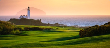 Turnberry lighthouse with Ailsa Craig in the background