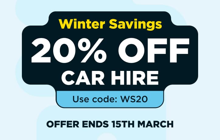 Winter Savings - 20% off car hire