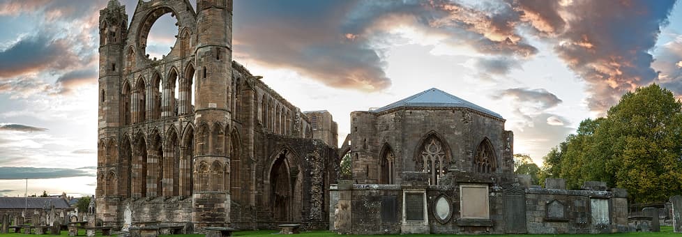Scenic view of Elgin Cathedral