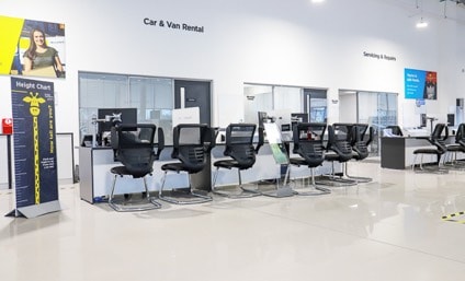 Rental branch interior